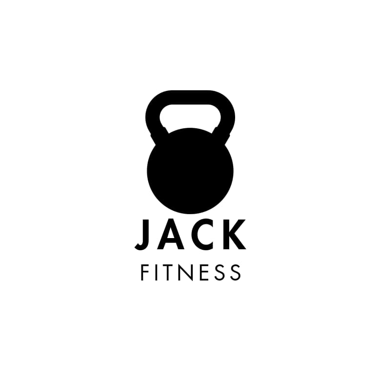 Personal trainer Jack Scott's logo, Jack Fitness with a black kettle bell. 